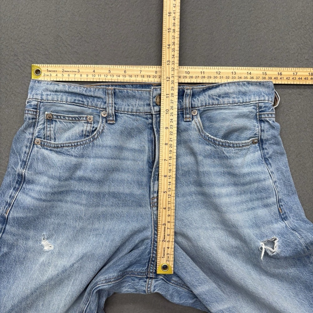 American Eagle Jeans Womens 6 Long Super High Rise Ultra Wide Leg Distressed Y2K - Picture 7 of 14